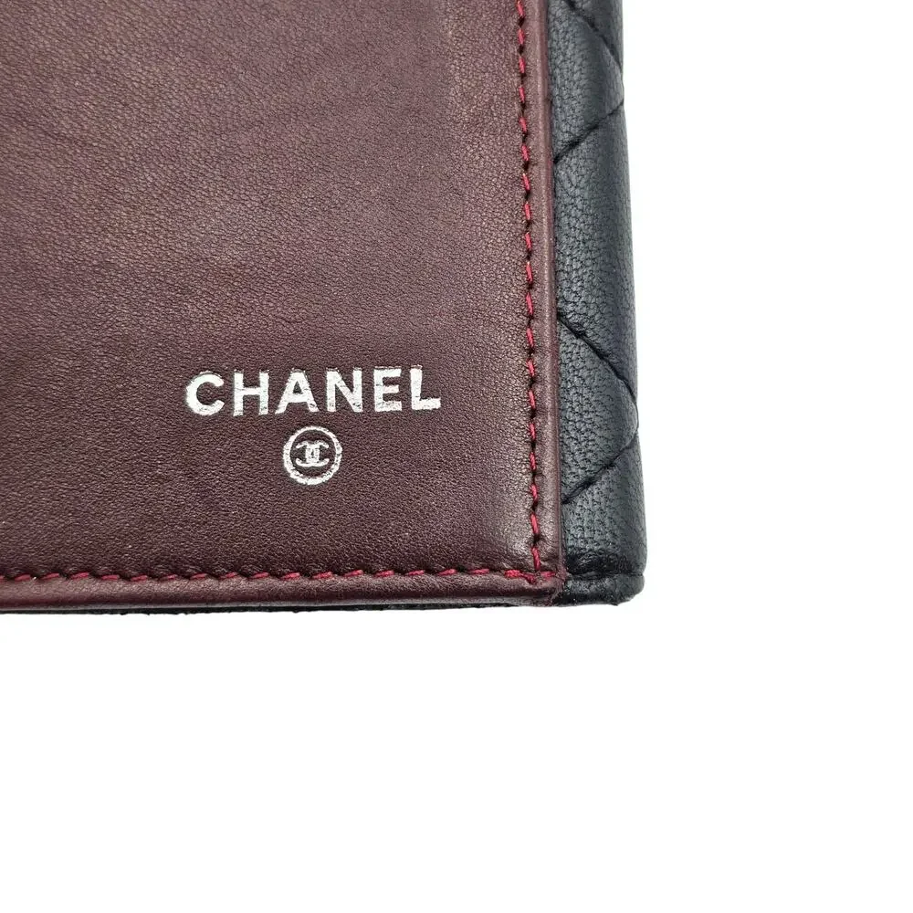 Chanel Classic Quilted Lambskin Leather Flap Long Wallet - Black